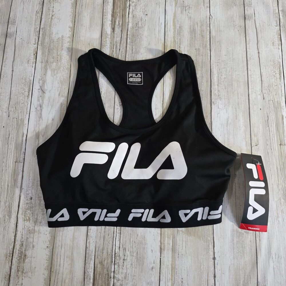 Fila Training Sport Bra Black Sz small